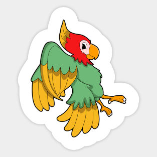 Parrot with red Head Sticker